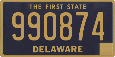 DE license plate 990874