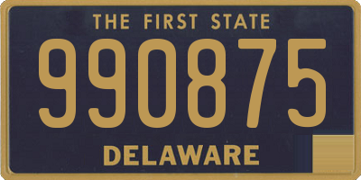 DE license plate 990875