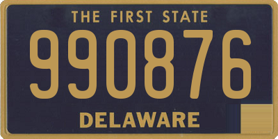 DE license plate 990876