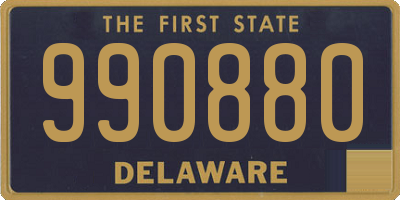 DE license plate 990880