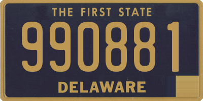 DE license plate 990881