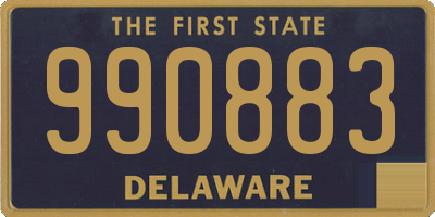 DE license plate 990883