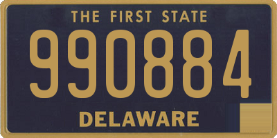 DE license plate 990884