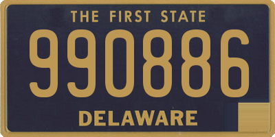 DE license plate 990886