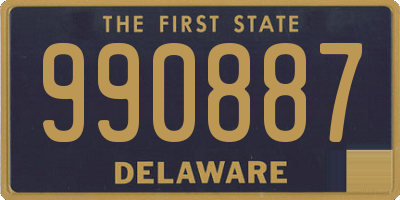 DE license plate 990887