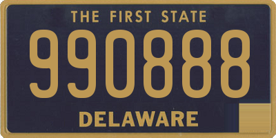 DE license plate 990888