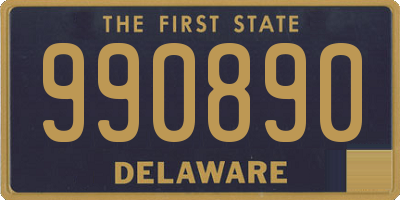 DE license plate 990890