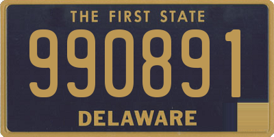 DE license plate 990891
