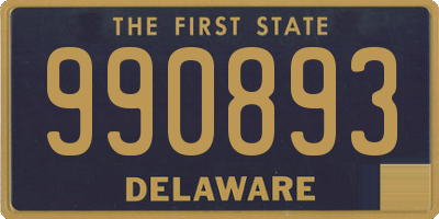 DE license plate 990893