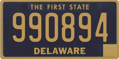 DE license plate 990894