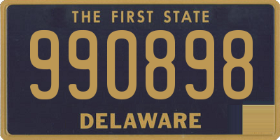 DE license plate 990898