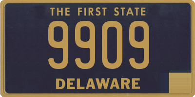 DE license plate 9909