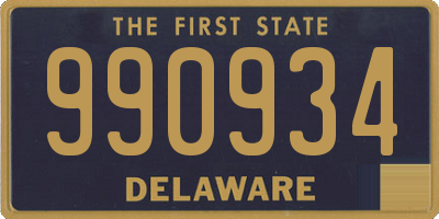 DE license plate 990934