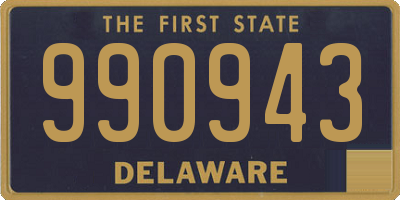 DE license plate 990943