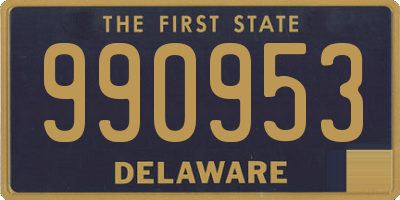 DE license plate 990953