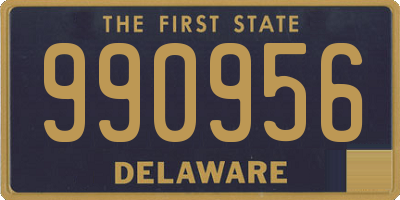 DE license plate 990956