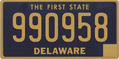 DE license plate 990958