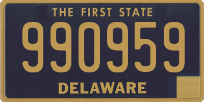 DE license plate 990959