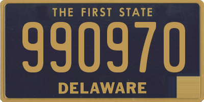 DE license plate 990970