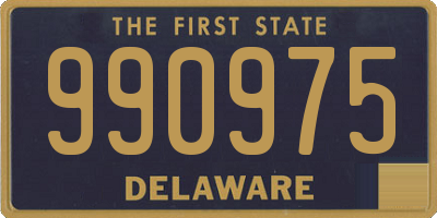 DE license plate 990975