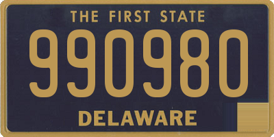 DE license plate 990980