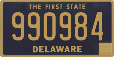 DE license plate 990984