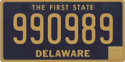 DE license plate 990989