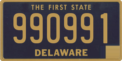 DE license plate 990991