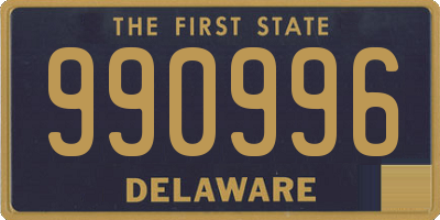 DE license plate 990996
