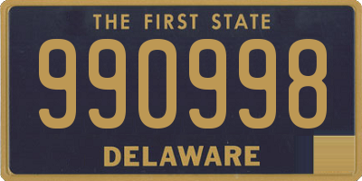 DE license plate 990998