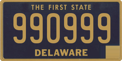 DE license plate 990999