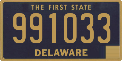 DE license plate 991033