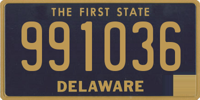 DE license plate 991036