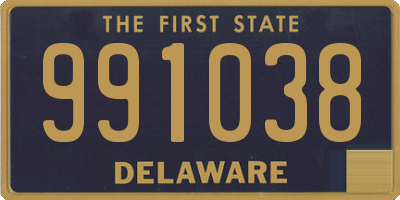 DE license plate 991038