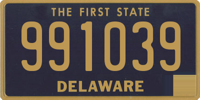 DE license plate 991039