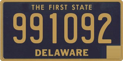 DE license plate 991092