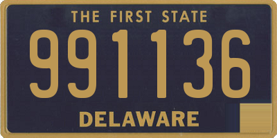 DE license plate 991136