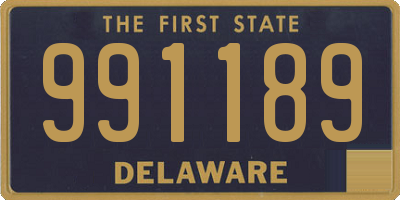 DE license plate 991189