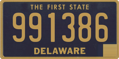 DE license plate 991386