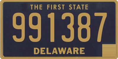 DE license plate 991387