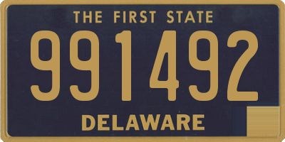 DE license plate 991492