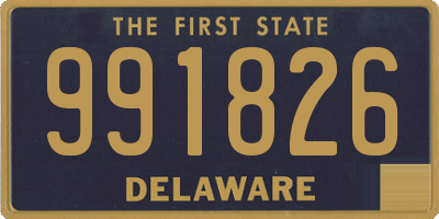 DE license plate 991826