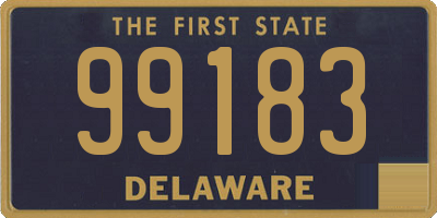 DE license plate 99183