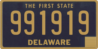 DE license plate 991919