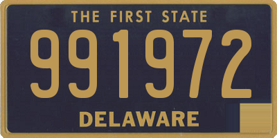 DE license plate 991972