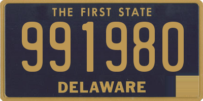 DE license plate 991980