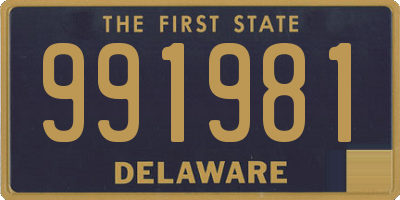 DE license plate 991981