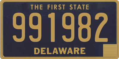 DE license plate 991982