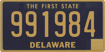 DE license plate 991984