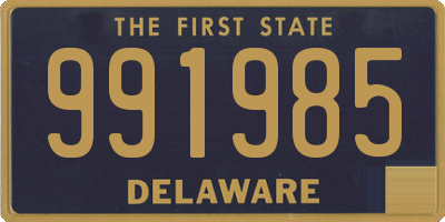 DE license plate 991985